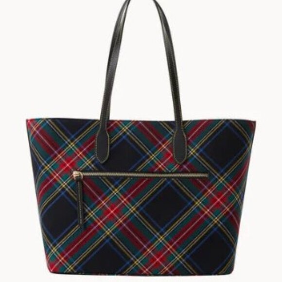 Black Tartan Large Tote Dooney & Bourke NWT - Picture 4 of 4